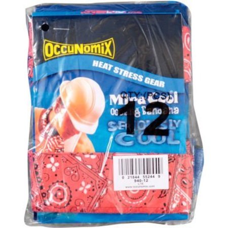 OCCUNOMIX MiraCool® Bandana Assorted Colors 12 Pack, 940-12 940-12